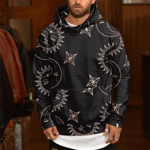 Spring autumn new pullover hooded sweater fashion printing all-match long-sleeved casual jacket men harajuku hoodies clothing