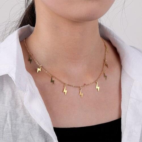 1pc New Charm Thick Chain Necklaces Jewelry Gift For Women Girls Gold Plated Alloy Necklace Colar De Senhora Wedding Jewelry