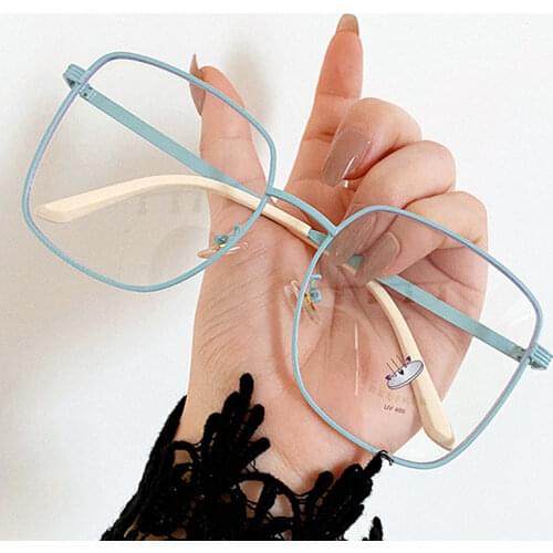Big Frame Square Anti-blue Light Glasses Frame Oversized Computer Eyewear Frame For Women&Men Square Optical Glasses Eyeglasses