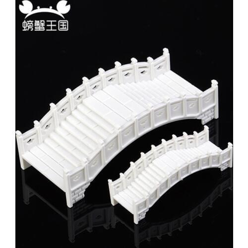 3pcs plastic arch h bridge White 1:100 TT 1:75 OO Scale fairy garden accessories model building kit