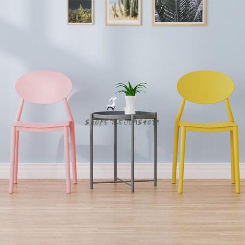 Plastic chair modern minimalist ins desk chair home net red stool backrest girl bedroom dressing and makeup chair