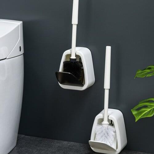 Simple Creative Toilet Brush Cleaning Wall Mounted Space Toilet Brush Holder Eco Friendly Escobilla Wc Bathroom Products DF50MTS