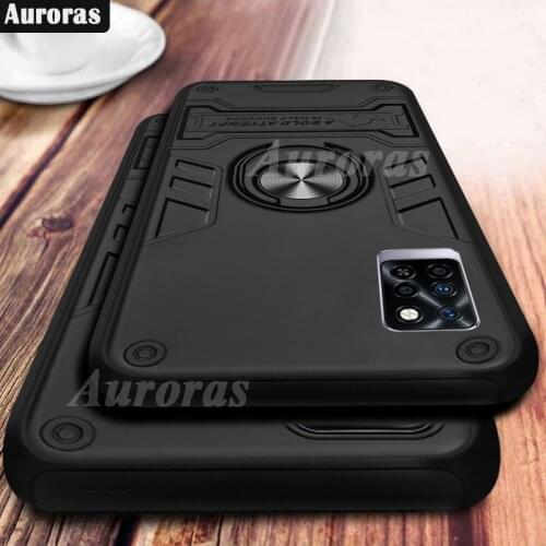Auroras For Infinix Note10 Pro Case Shockproof Rhinoceros Armor With Ring Magnetism Holder Cover For Infinix Note 10 Pro Case