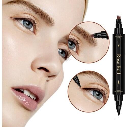 Eyebrow Pen Eye Makeup Microbladings Tattoo 4 Head Durable Long Lasting For Women Lady Girl Maquiagem Maquillaje Waterproof