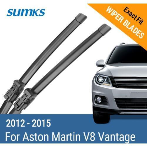 SUMKS Wiper Blades for Aston Martin V8 Vantage 26"&20" Fit Push Button Arms 2012 2013 2014 2015 2016 2017