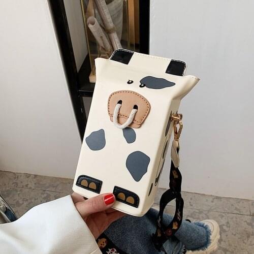 Shoulder Bag Female Crossbody Bag Ladies Designer Handbag Women Bag Cute Cow Backpack Fashion 2021 PU Leather Simple All-match
