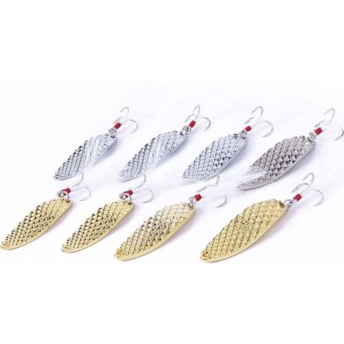 1Pcs/lot High Quality 5g 7.5g 10g 15g 20g Sequined Gold/Silver Spoon Lure For Fishing Baits Sea Lures Tool Wobblers Spinner