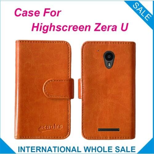 High Quality Original Leather Cover for Highscreen Zera U Case tracking number