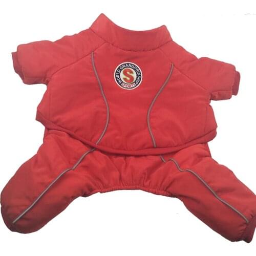 Winter Clothing for dogs Reflective Straps Dog Clothes Fleece Warm Dog Jumpsuit 2 Color XS S M L XL 2XL