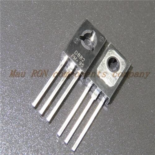 10PCS/LOT D882 2SD882 TO-126 PNP transistor power tube 3A/40V New In Stock