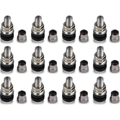 12PCS ATV UTV Chrome Valve Stems Bolt for Polaris Honda Kawasaki Suzuki Yamaha Motorcycle Accessories Parts