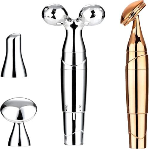 3D Face Massager Anti Aging Vibrating Facial Machine Anti-Aging Therapy Roller Skin Tighten & Firm 3 in 1 Wrinkle Reducer