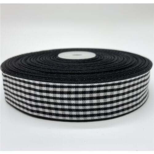 5yards/lot 10/15/20/25mm Plaid Ribbon Grid Printed Ribbon For Home Wedding Christmas Decoration DIY Gift Wrapping