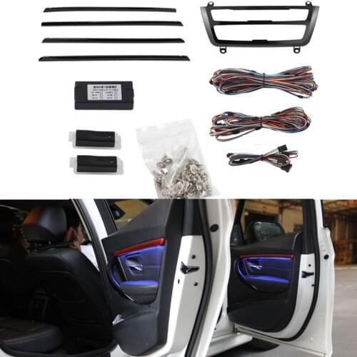 9-color automatic conversion Car interior door ambient light decorative lighting tuning car for BMW 3 series F30 F35 2014-2018