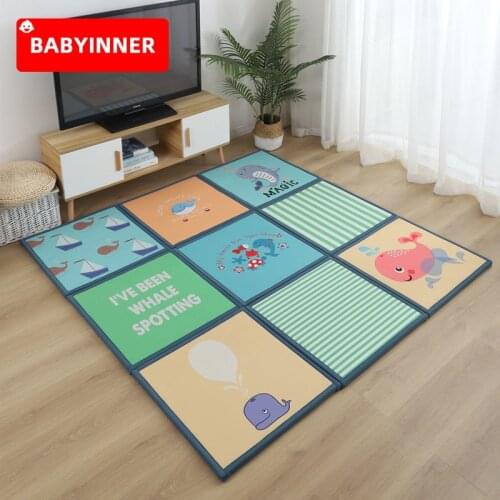 Baby Inner Cartoon Baby Play Mat Anti-fall Splicing Floor Mat Foam Thickening Crawling Puzzle Mat Living Room Bedroom 60*60cm