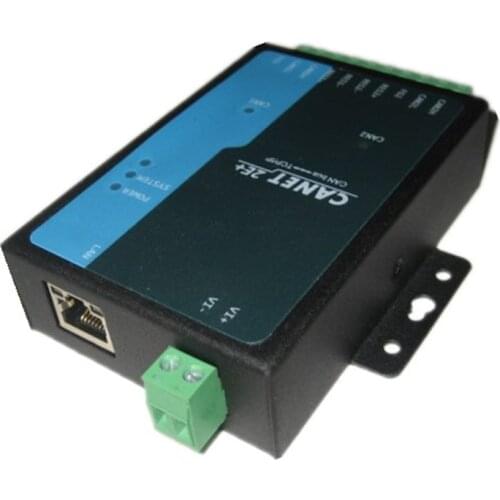 CANET-200T industrial grade bus serial port server CAN to Ethernet RS485, 2 way CANbus interface, 2.5KV electromagnetic isolatio