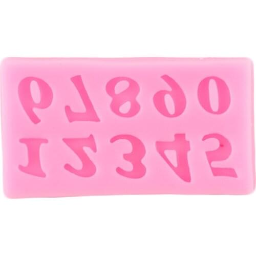 Numbers Cake Border Silicone Molds Baby Birthday Cupcake Topper Fondant Cake Decorating Tools Candy Chocolate Gumpaste Moulds