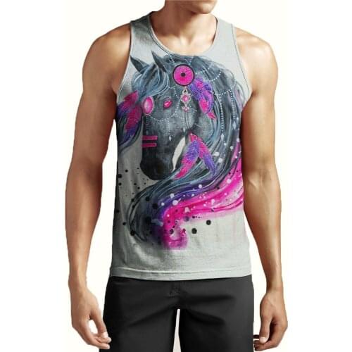 CLOOCL Newest Animal Print Men T-shirts Colorful Horse 3D Pullovers Tops Unisex Short Sleeve Tops Harajuku T Shirts