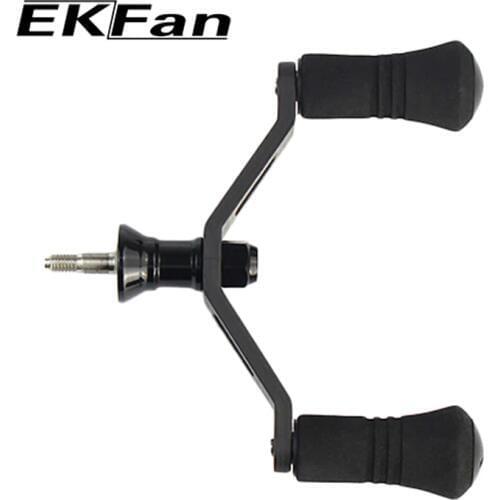 EKfan Fishing Reel Handle Fit 2000-5000 Spinning Carbon Fiber Handle And High Quality EVA Knobs Fishing Tackle Accessory