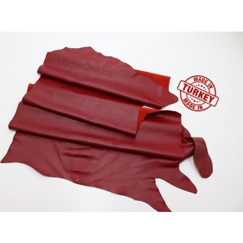 Real Calf Skin Red 1.4 Mm Tanned Leather Ready Pieces Craft Products Wallet Bag Clothes Card Holder Shoe Design Making