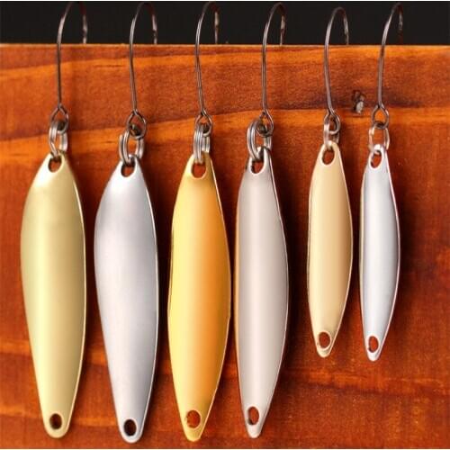 1pcs Fake Bait Sequin Feather Hook Metal Snakehead Rod Sequin Classic Luya Sequin Spoon Sequin Bait 1G/2G/2.5G Fishing Tools