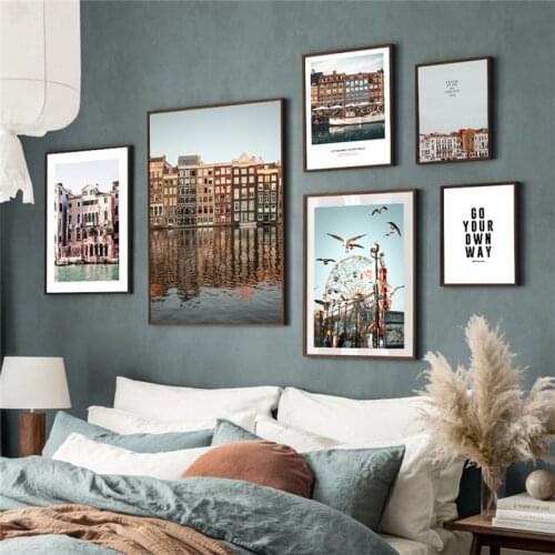 Italy Venice Landscape Canvas Poster Vintage Room Decor Architecture Cityscape Wall Art Picture Modern Living Room Decor