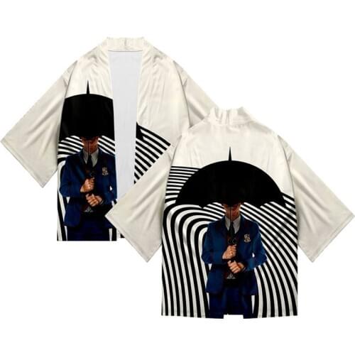 The Umbrella Academy Super Hero Kimono Shirt 3d Print Fashion Men Seven Point Sleeve Tops Harajuku Sport Cardigan Jacket Clothes