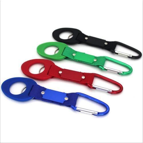 Mini Carabiner Water Bottle Holder Outdoor Tools Camping Hiking Aluminum Rubber Buckle Hook Outdoor Supplies Newest