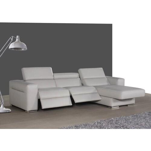 Genuine leather sofa set living room sofa sectional/corner sofa set home furniture couches functional headrest L shape recliner