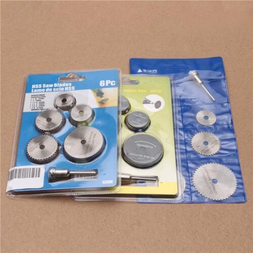 3kinds of Sets 6PCS 7PCS HSS Circular Saw Blade Cutter Knife Wooden Set Wood Cutting Discs Drill Mandrel Cutoff For Rotary Tools