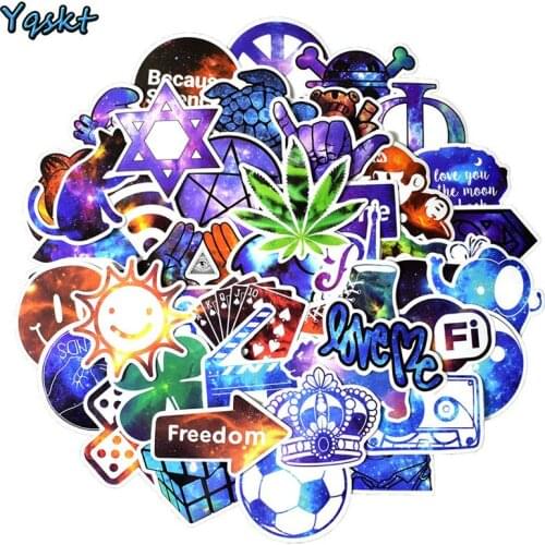 50 Pcs/Set Galaxy Stickers for Guitar Laptop Motorcycle Bicycle Car Styling Luggage Waterproof Vinyl Decals Stickers