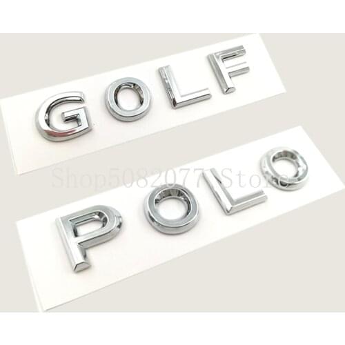 New Regular Font Letters Emblem for VW GOLF POLO PHIDEON ARTEON MAGOTAN PASSAT PHAETON TOUAREG TIGUANL Car Styling Trunk Sticker