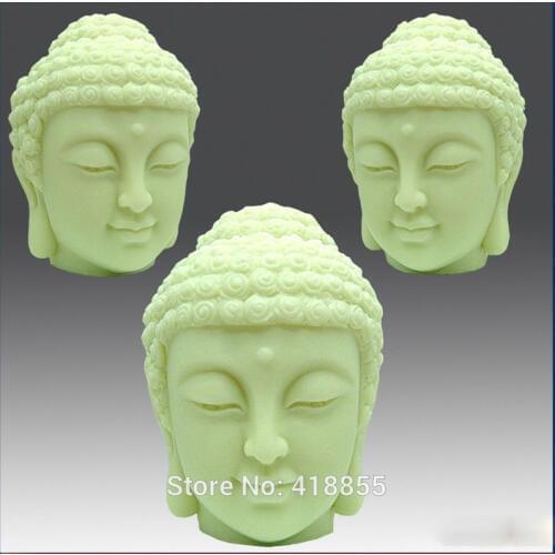New Arrival 3D Silicone Candle and Soap Mold Buddhas Head Good Quailty Handmade Soap Molds Molds Moulds PRZY 001 Aroma Stone