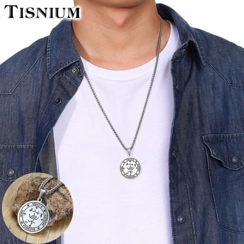 New Arrival Stainless Steel Necklace For Men Constellation Symbol Round Pendant Chain Dragon Skeleton Necklace Birthday Gift
