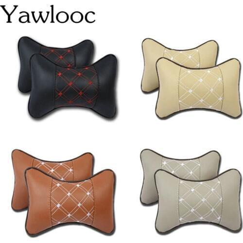 Perforating Design Artificial Leather Hole-digging Car Headrest Supplies Neck Auto Safety Accessories Car Styling