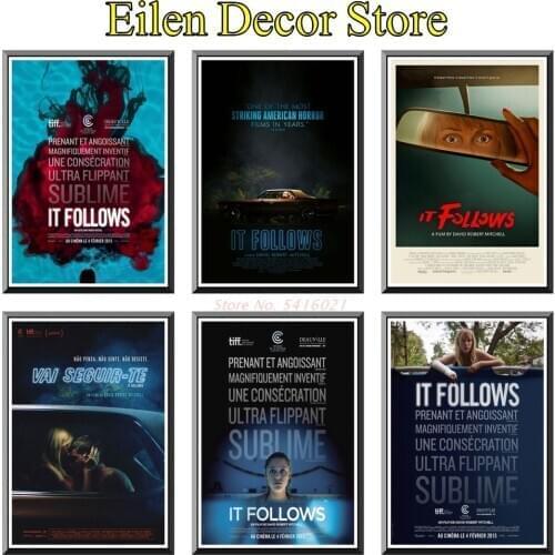 It Follows Movie Poster Movie Poster Wall Poster Kraft Paper Print Home Decoration Posters & Prints For Cafe Bar Decor 42X30cm