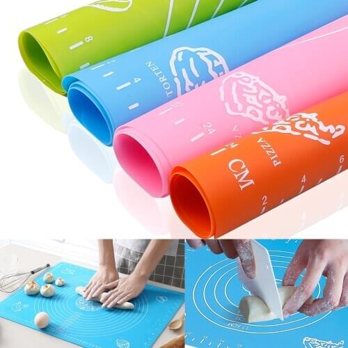 Silicone Non-Stick Baking Mat Bakeware Pizza Dough Maker Paste Flour Table Sheet Kitchen Tools