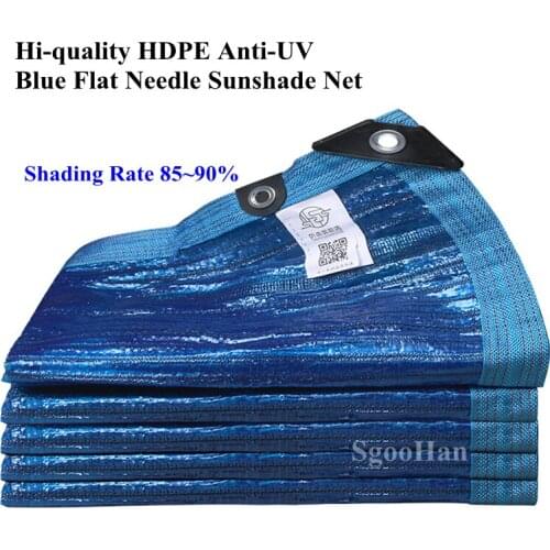 Blue Anti-UV HDPE Flat Needle Sunshade Net Succulent Plant Shading Net Outdoor Swimming Pool Shade Cloth Pet Dog House Awnings