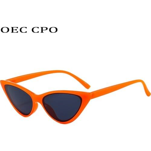 OEC CPO Fashion Cat Eye Sunglasses Women Brand Designer Orange Vintage Sun Glasses Female Retro Shades Feminino Lunette Soleil