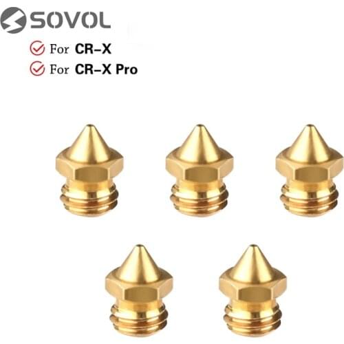 Sovol High Quality Brass Extruder Nozzle 0.4mm Print Heads 0.4mm 3D Printer Part For Sovol SV02 Creality CR-X/CR-X PRO