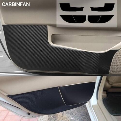Car Styling Side Door Inner Decal Anti-kick Protective Carbon fiber Flim Stickers For Toyota Corolla 2007-2011