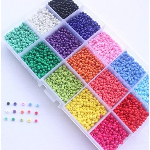 Non-Fading Glass Rice Beads 15 Colors Paint With Accessories Handmade With Wire Box Decoration Accessories
