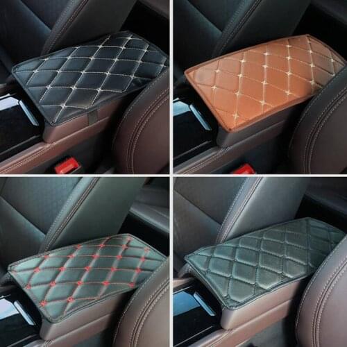 Universal Leather Car Armrest Pad Covers Center Console Auto Seat Armrests Box Pads for Auto Armrest Storage Protection Cushion