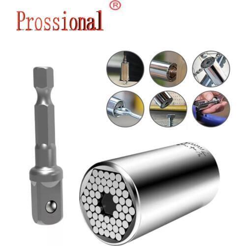 2 Piece/Set 7-19mm universal socket Wrench Multi-Function Hand Tools Ratchet Wrench Set Socket Power Drill Adapter Hand Tool Set