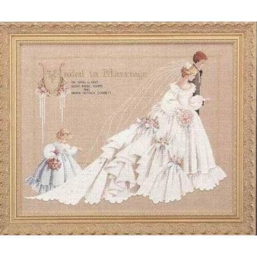 Fishxx Cross Stitch,E017 portrait [Wedding dress]European wedding beaded,14CT,Need to embroidery
