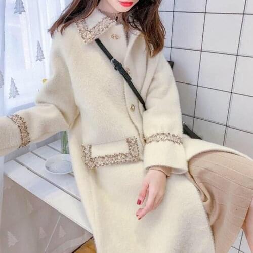 Bella philosophy 2019 Autumn Winter solid Women pocket Coat Ladies Woolen elegant Long Jacket female single breasted Warm coats