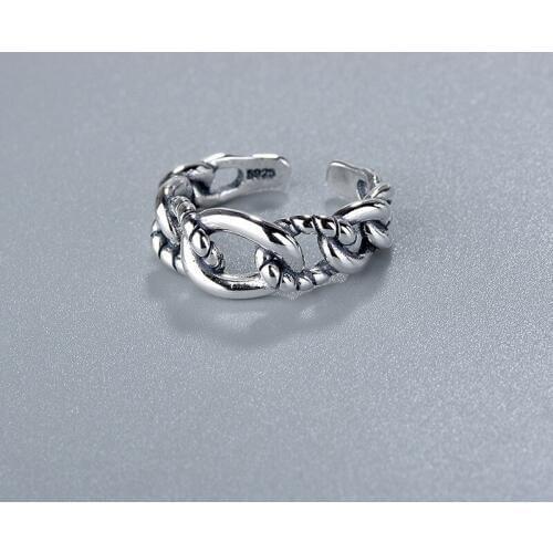 Personality Vintage Silver Color Hollow Rings For Women Fashion Retro Antique Rings Bridal Wedding Jewelry Anillos