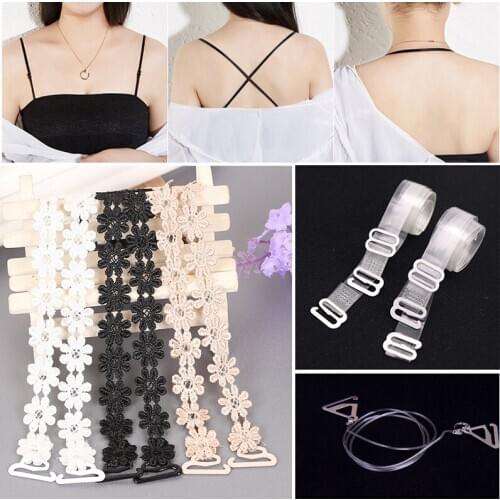 1/2/3/5pair Summer Invisible Transparent Bra Straps Adjustable Intimates Straps Shoulder Bra Straps Non-Slip Bras Accessories
