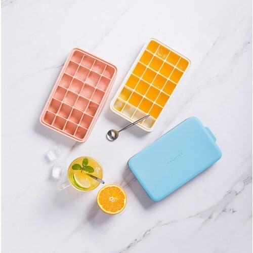 1PC Silicone Ice Cube Maker Form For Ice Candy Cake Pudding Make Cold Drink Molds Easy-Release Square Shape Ice Cube Trays Molds