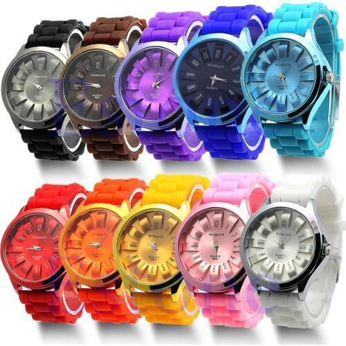 1 PC Fashion Pretty Jelly Wrist Watch Men Women Silicone Quartz Sports Watch Geneva